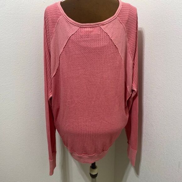 Free People We The Free Womens Santa Clara Thermal V Neck Top Size Medium - Picture 5 of 9